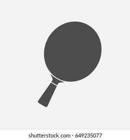 Table tennis racket simple icon. Ping pong. Monochrome illustration.