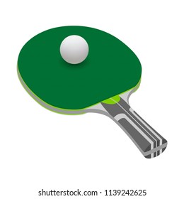 Table tennis racket in vector.