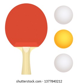 Table tennis racket vector design illustration isolated on white background