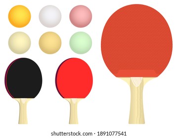 Table tennis racket vector design illustration isolated on white background