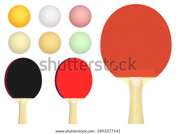 Table tennis racket vector design illustration\
isolated on white\
background