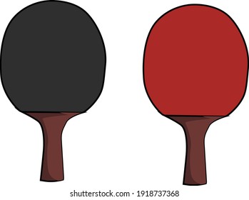 Table tennis racket vector image, perfect for web logos