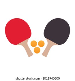 Table tennis racket vector on white background