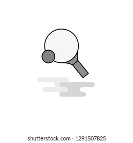 Table tennis racket Web Icon. Flat Line Filled Gray Icon Vector
