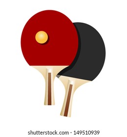 Table tennis rackets and ball