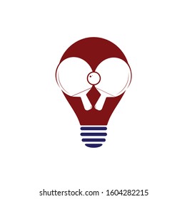 Table tennis rackets with ball bulb shape concept vector illustration. Table tennis and ping pong rackets with ball logo.