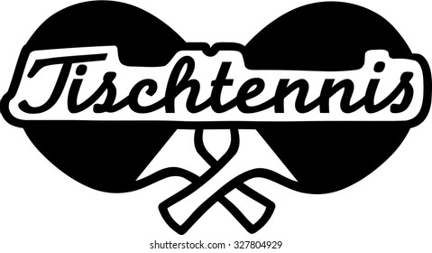 Table Tennis rackets with german word