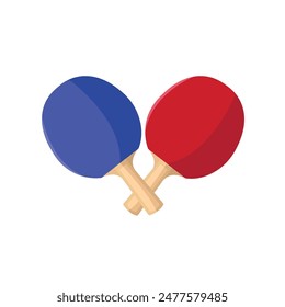 Table tennis rackets icon in flat color style. Sport game equipment.