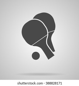  Table tennis rackets icon Vector illustration