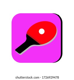 Table tennis rackets vector illustration icon. Table tennis rackets icon in two-dimensional shape. The concept of competition and ping-pong equipment by using a table tennis rackets modern icon.
