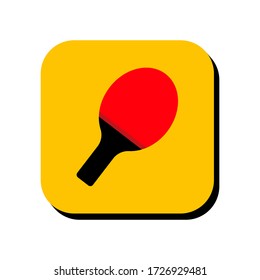 Table tennis rackets vector illustration icon. Table tennis rackets icon in two-dimensional shape. The concept of competition and ping-pong equipment by using a table tennis rackets modern icon.