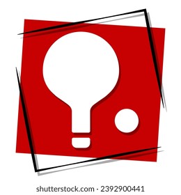 table tennis red banner in frame. Vector illustration.
