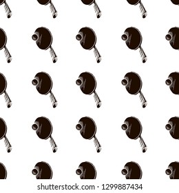 table tennis rocket and ball vector seamless pattern