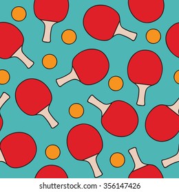 Table tennis seamless pattern background