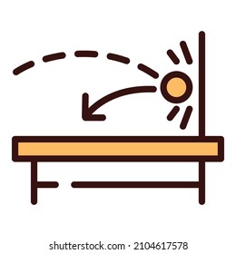 Table tennis shot icon outline vector. Ping pong. Paddle shot