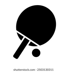 Table tennis silhouette icon. Vector.
