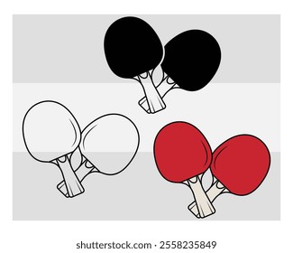 Table Tennis, Table Tennis Silhouette, Sports, Tennis Bat, Ball, Outline, Clipart, Tennis Vector, png,