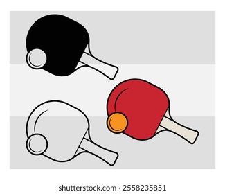 Table Tennis, Table Tennis Silhouette, Sports, Tennis Bat, Ball, Outline, Clipart, Tennis Vector, png,