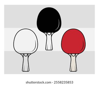 Table Tennis, Table Tennis Silhouette, Sports, Tennis Bat, Ball, Outline, Clipart, Tennis Vector, png,