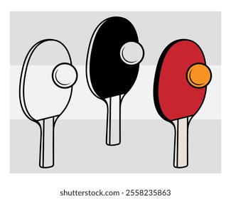 Table Tennis, Table Tennis Silhouette, Sports, Tennis Bat, Ball, Outline, Clipart, Tennis Vector, png,