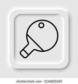 Icono simple de tenis de mesa. Diseño plano. Diseño de neutralismo.ai