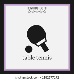 table tennis sketch vector icon