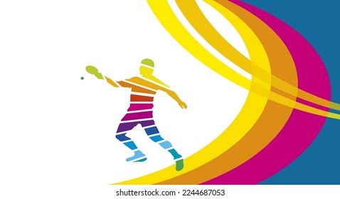 Table tennis sport graphic for use as a template for flyer or for use in web design.