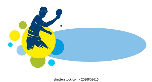 Table tennis sport graphic in vector quality.