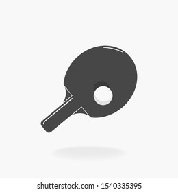 Table Tennis Sport Icon Silhouette Vector Illustration