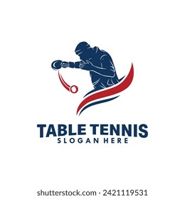 Table tennis sport Logo Design Template