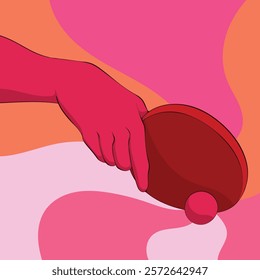 Table Tennis Sports Illustration. table tennis abstract art vector. table tennis concept art