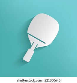 Table tennis symbol on blue background,clean vector