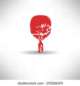 Table tennis symbol,grunge vector