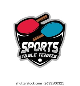 Table Tennis Tournament Logo Design Vector