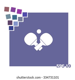Table tennis vector icon.