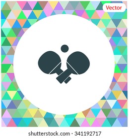 Table tennis vector icon.