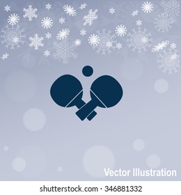 Table tennis vector icon.