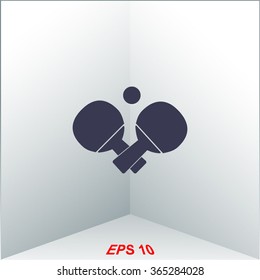 Table tennis vector icon.