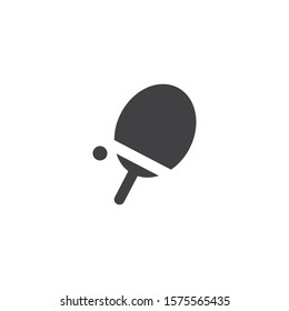 Table Tennis Vector Icon Ball And Bat sports icon
