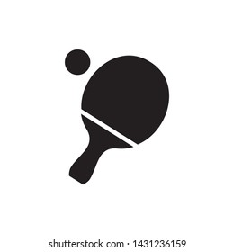 icono del vector de tenis de mesa, signo de ilustración