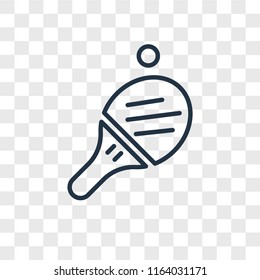 Table tennis vector icon isolated on transparent background, Table tennis logo concept