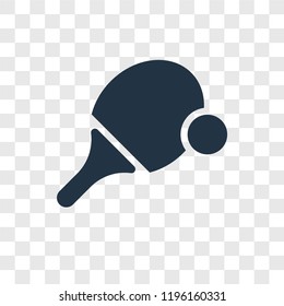Table tennis vector icon isolated on transparent background, Table tennis transparency logo concept
