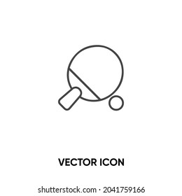 Table tennis vector icon. Modern, simple flat vector illustration for website or mobile app.Tennis symbol, logo illustration. Pixel perfect vector graphics	