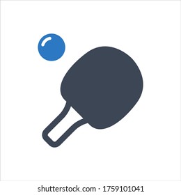 Table tennis vector icon on white background