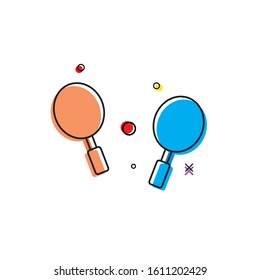  table tennis vector icon symbol isolated white background
