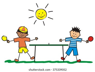 table tennis, vector illustration