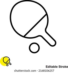 Table Tennis Vector Line Icon