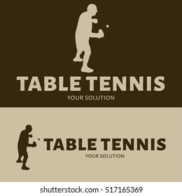 Table tennis vector logo. Brand's logo in the form of table tennis