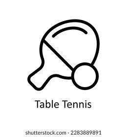 Table tennis Vector   outline Icons. Simple stock illustration stock