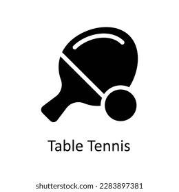 Table tennis Vector   Solid Icons. Simple stock illustration stock